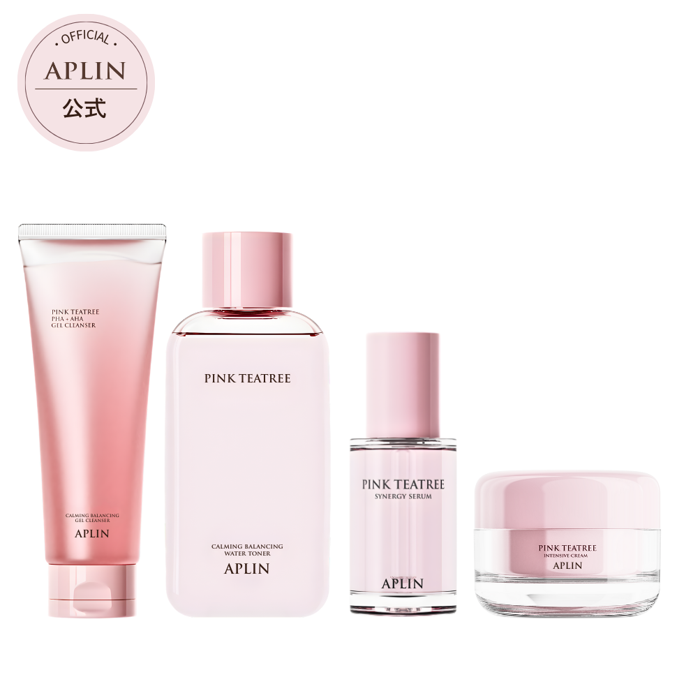 [4 types SET] Pink tea tree skin care (toner + serum + cream + cleanser)